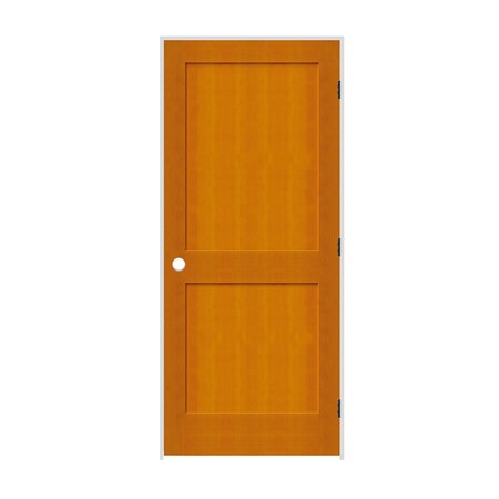 Trimlite 36" x 80" x 1-3/8" Fir 2-Panel Interior Shaker 6-9/16" LH Prehung Door with Matte Black Hinges 3068fir8402LH10B6916